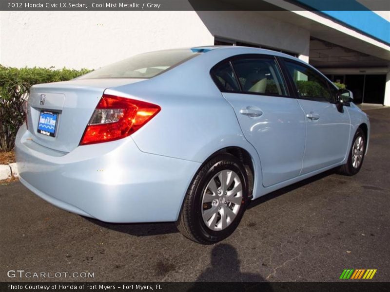 Cool Mist Metallic / Gray 2012 Honda Civic LX Sedan