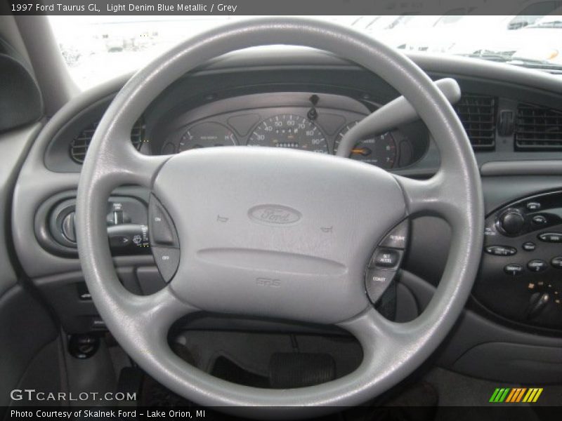 Light Denim Blue Metallic / Grey 1997 Ford Taurus GL