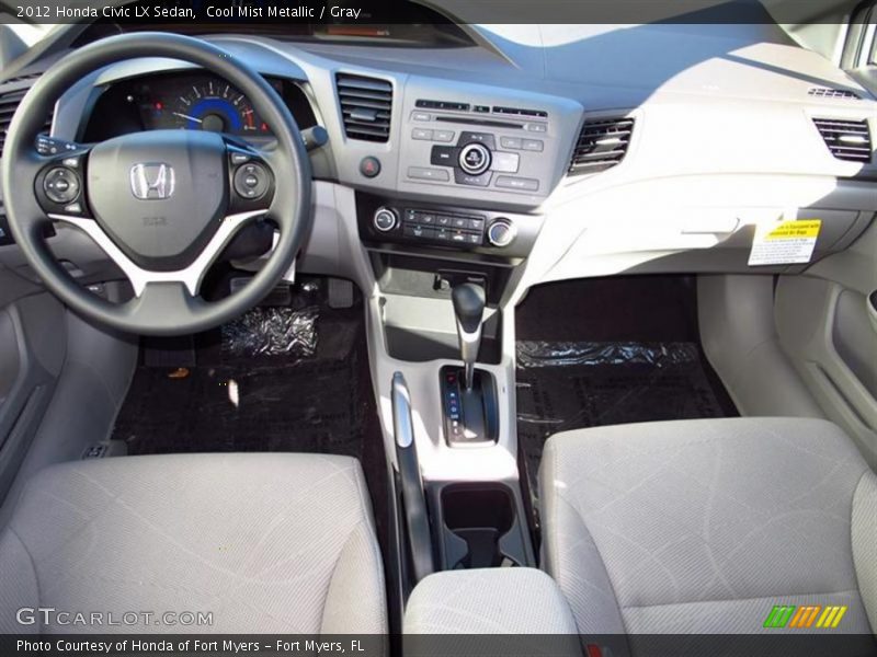 Cool Mist Metallic / Gray 2012 Honda Civic LX Sedan