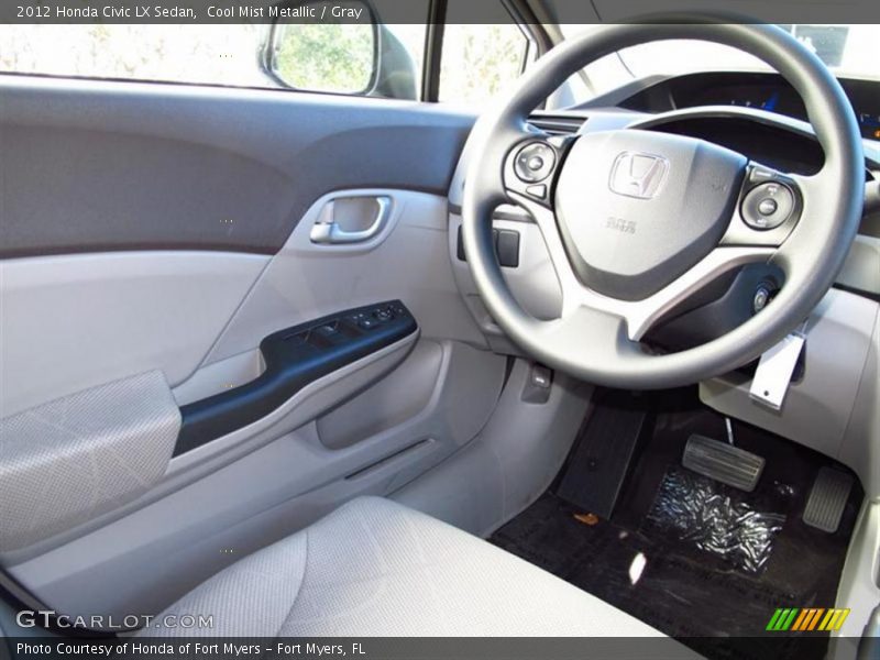 Cool Mist Metallic / Gray 2012 Honda Civic LX Sedan