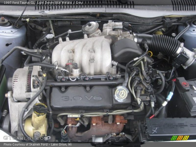 Light Denim Blue Metallic / Grey 1997 Ford Taurus GL