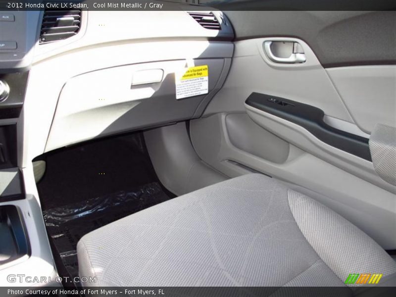 Cool Mist Metallic / Gray 2012 Honda Civic LX Sedan