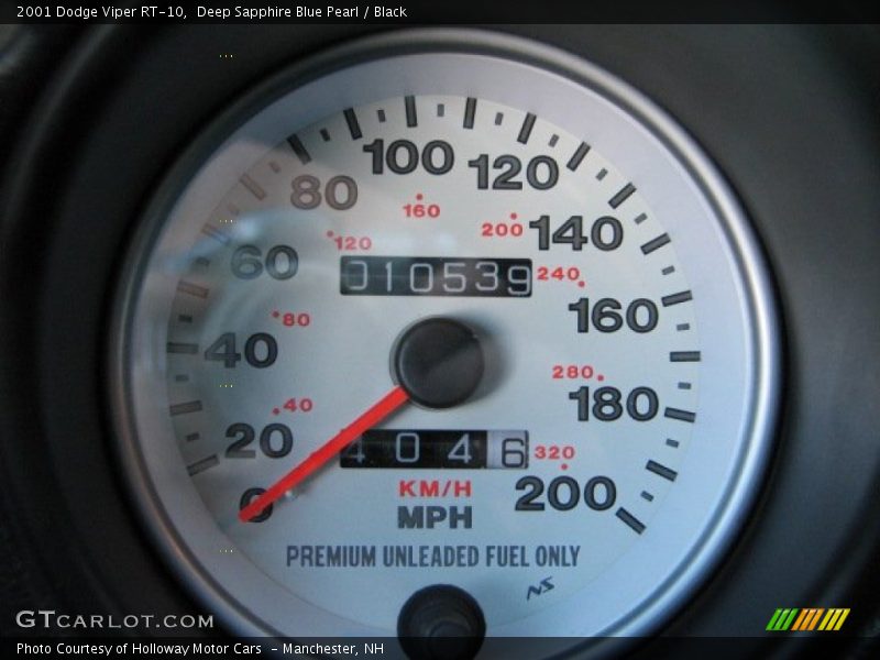 Deep Sapphire Blue Pearl / Black 2001 Dodge Viper RT-10
