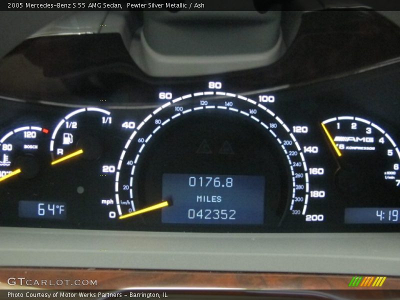 Pewter Silver Metallic / Ash 2005 Mercedes-Benz S 55 AMG Sedan