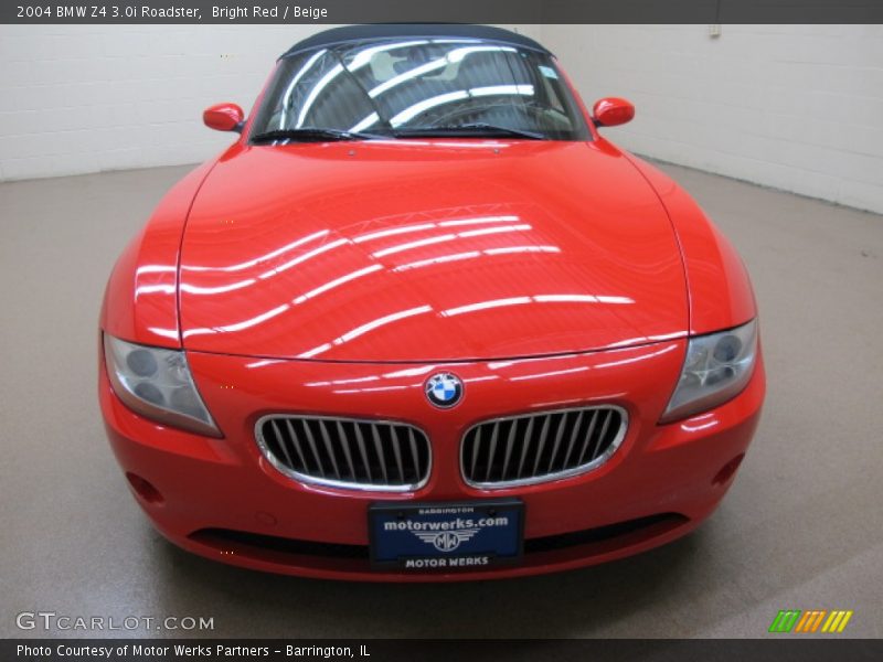 Bright Red / Beige 2004 BMW Z4 3.0i Roadster