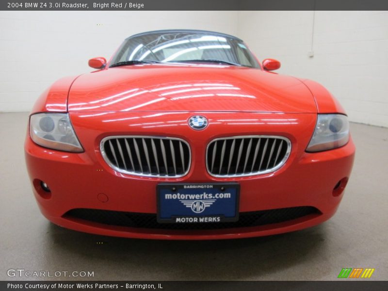 Bright Red / Beige 2004 BMW Z4 3.0i Roadster