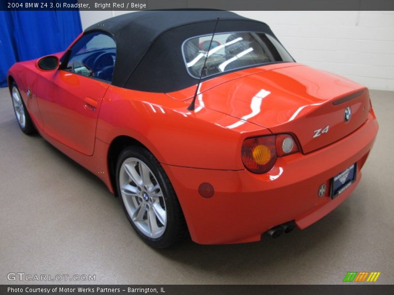 Bright Red / Beige 2004 BMW Z4 3.0i Roadster