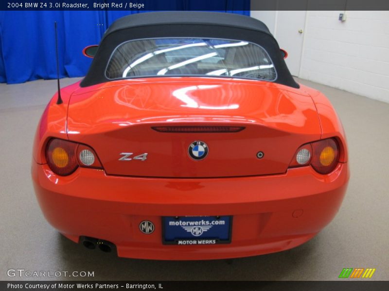 Bright Red / Beige 2004 BMW Z4 3.0i Roadster