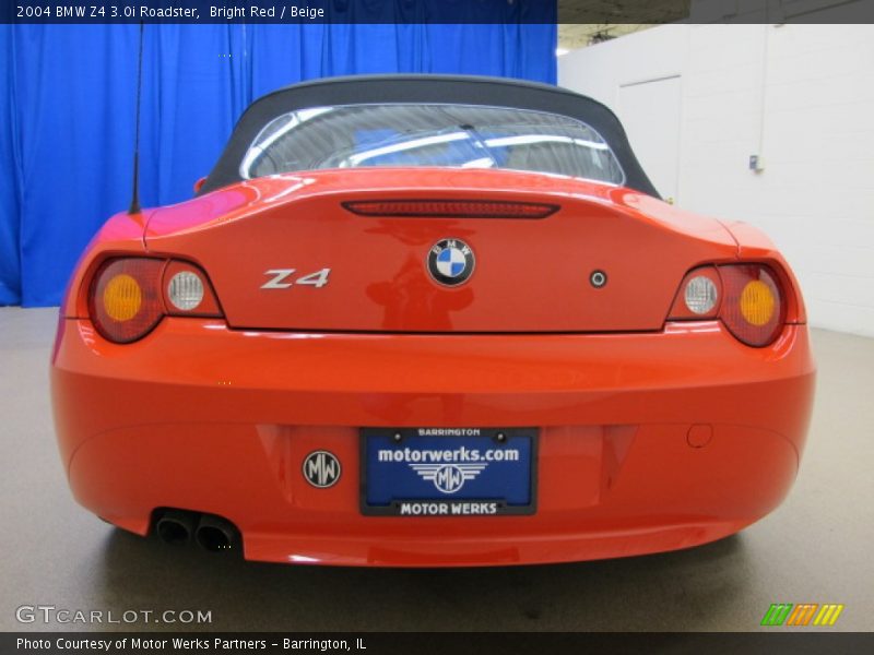Bright Red / Beige 2004 BMW Z4 3.0i Roadster