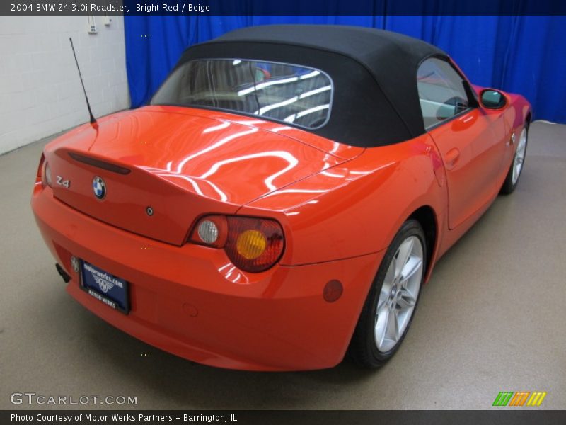 Bright Red / Beige 2004 BMW Z4 3.0i Roadster