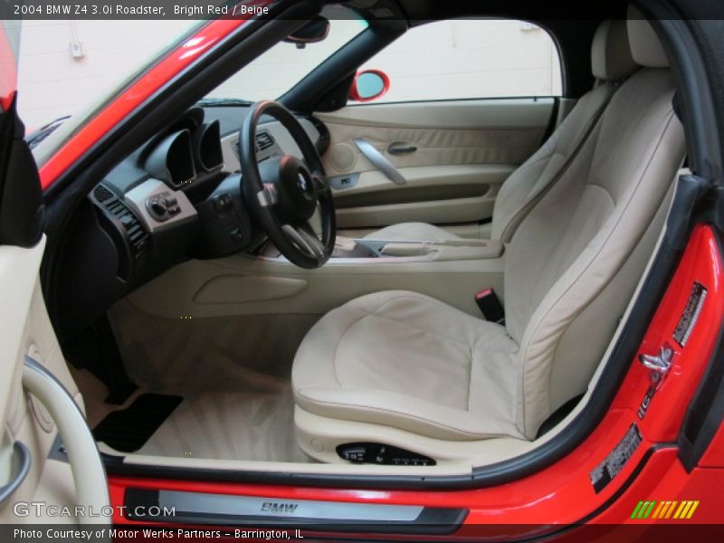 Bright Red / Beige 2004 BMW Z4 3.0i Roadster