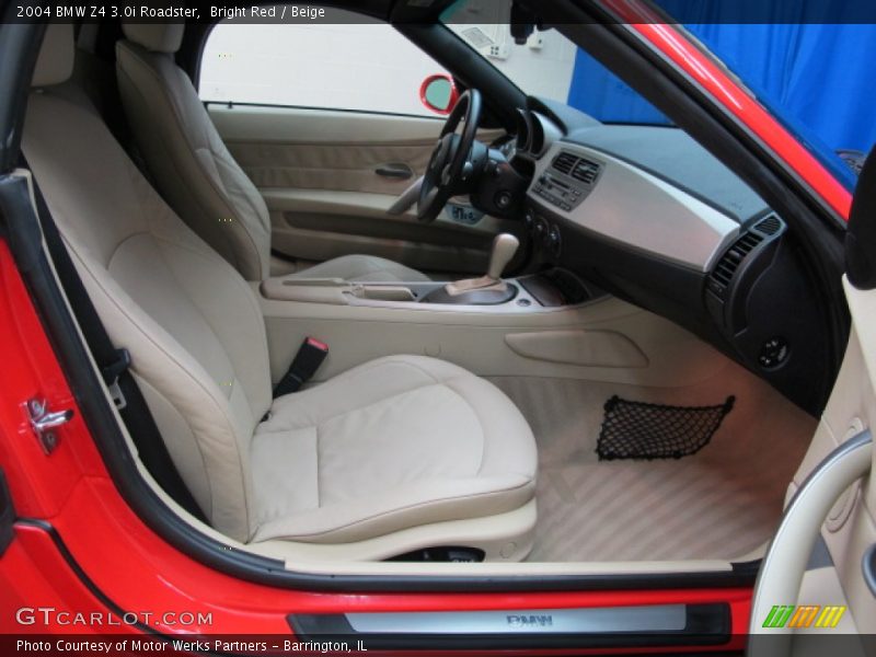 Bright Red / Beige 2004 BMW Z4 3.0i Roadster