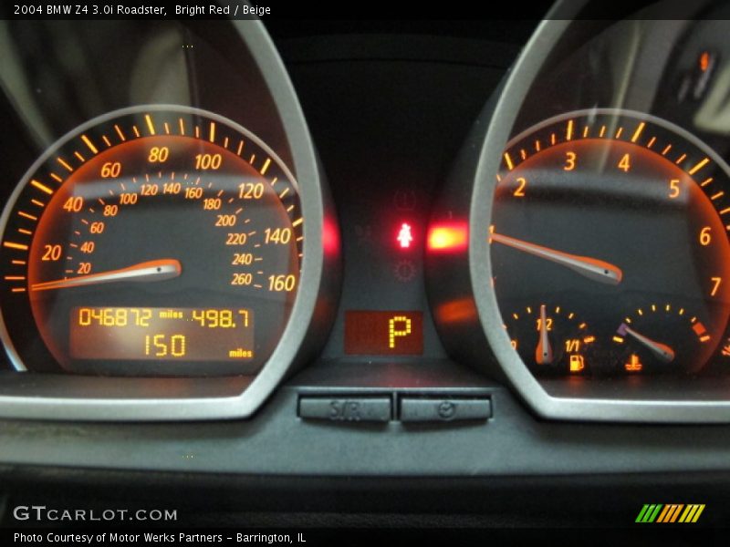 Bright Red / Beige 2004 BMW Z4 3.0i Roadster