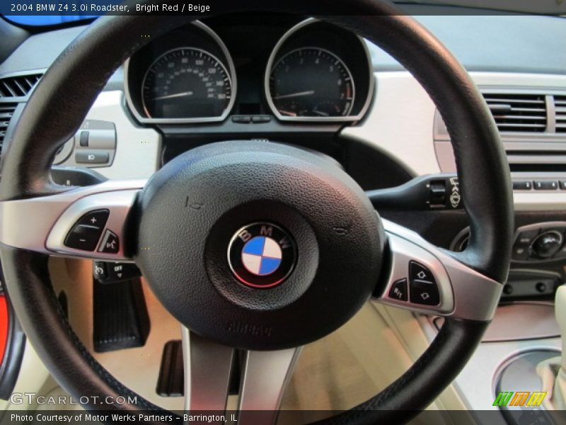 Bright Red / Beige 2004 BMW Z4 3.0i Roadster