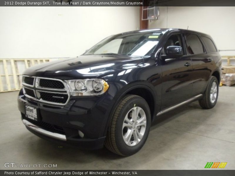 True Blue Pearl / Dark Graystone/Medium Graystone 2012 Dodge Durango SXT