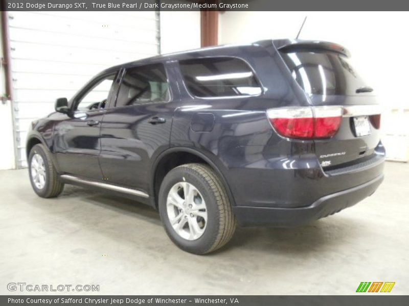 True Blue Pearl / Dark Graystone/Medium Graystone 2012 Dodge Durango SXT