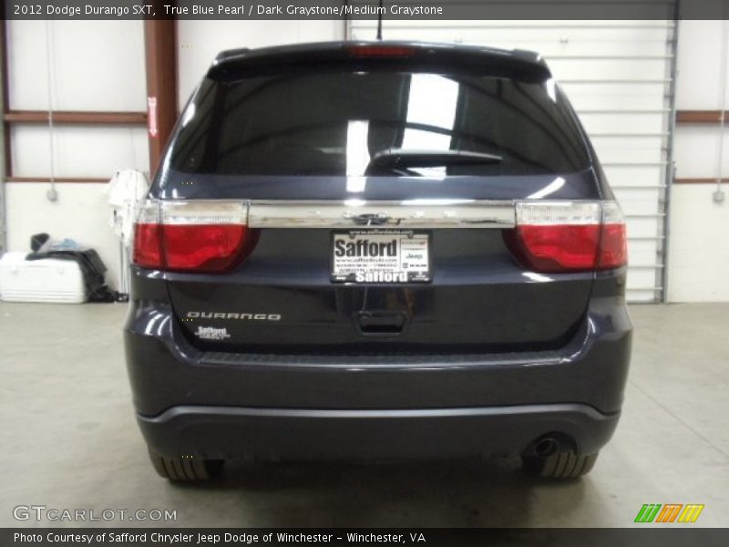 True Blue Pearl / Dark Graystone/Medium Graystone 2012 Dodge Durango SXT
