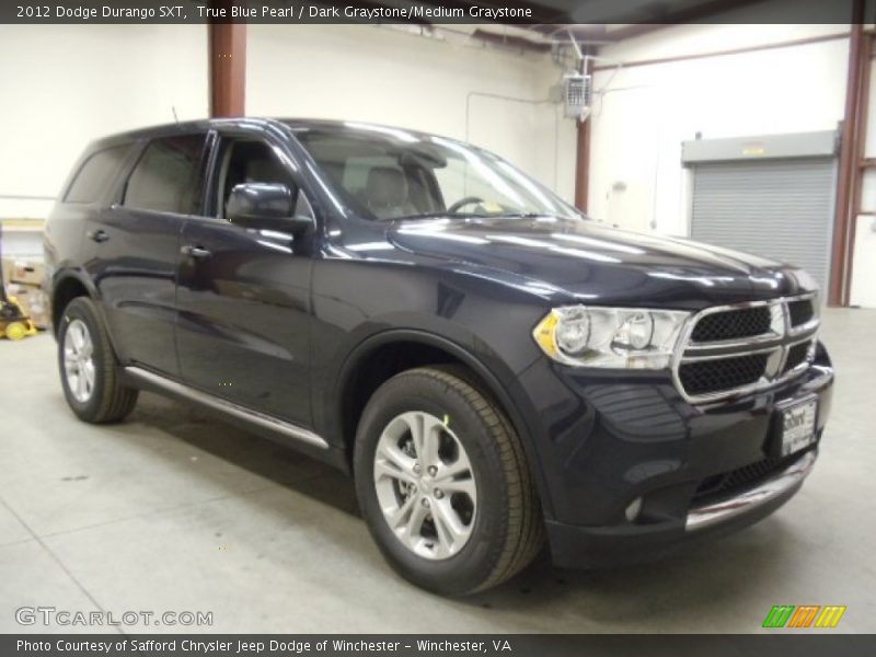 True Blue Pearl / Dark Graystone/Medium Graystone 2012 Dodge Durango SXT