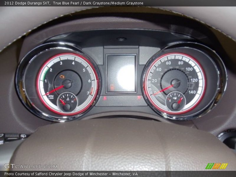 True Blue Pearl / Dark Graystone/Medium Graystone 2012 Dodge Durango SXT