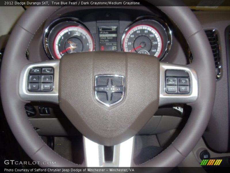 True Blue Pearl / Dark Graystone/Medium Graystone 2012 Dodge Durango SXT