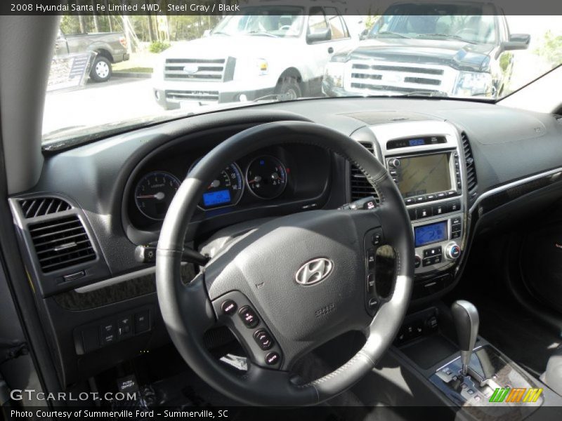 Steel Gray / Black 2008 Hyundai Santa Fe Limited 4WD