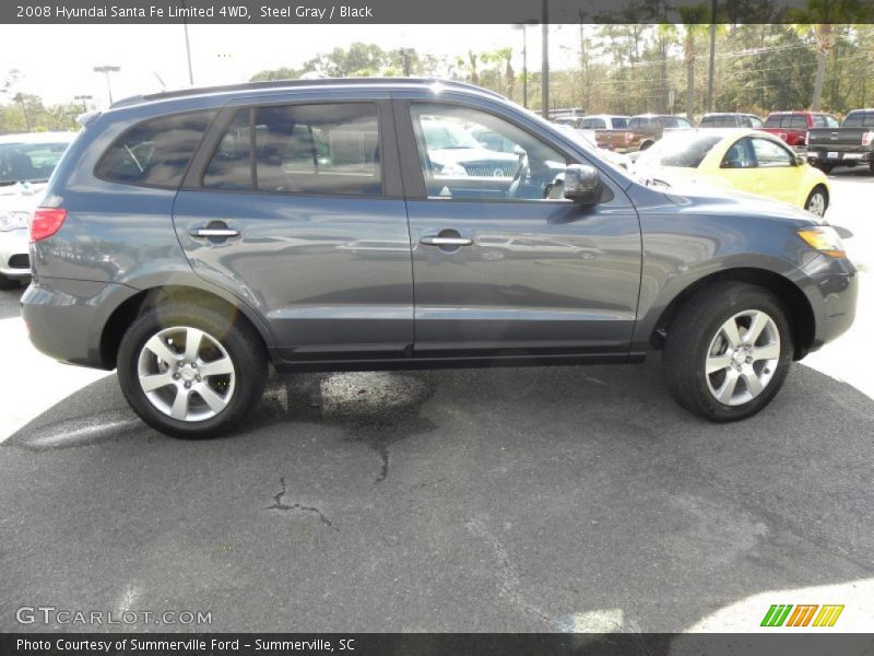 Steel Gray / Black 2008 Hyundai Santa Fe Limited 4WD