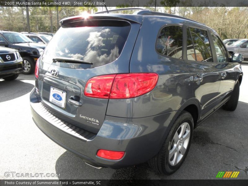 Steel Gray / Black 2008 Hyundai Santa Fe Limited 4WD