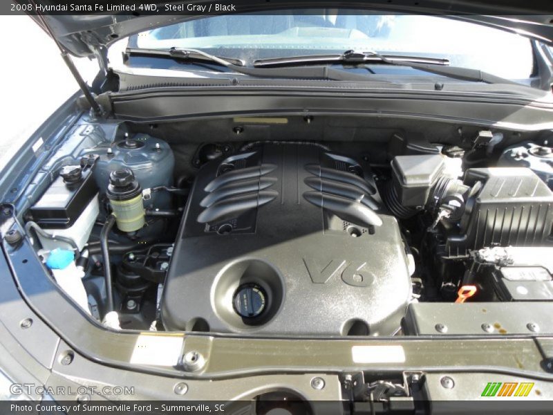 Steel Gray / Black 2008 Hyundai Santa Fe Limited 4WD