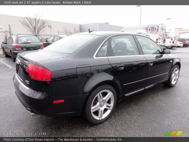 Brilliant Black / Black 2008 Audi A4 2.0T quattro S-Line Sedan