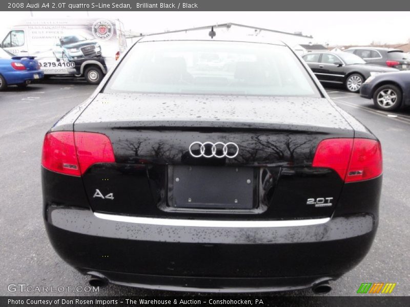 Brilliant Black / Black 2008 Audi A4 2.0T quattro S-Line Sedan