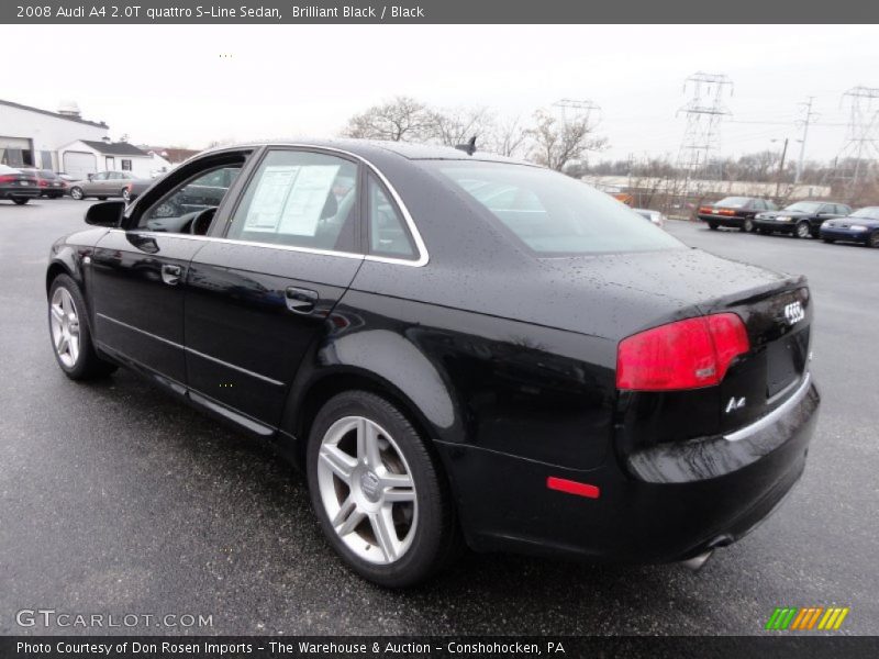 Brilliant Black / Black 2008 Audi A4 2.0T quattro S-Line Sedan