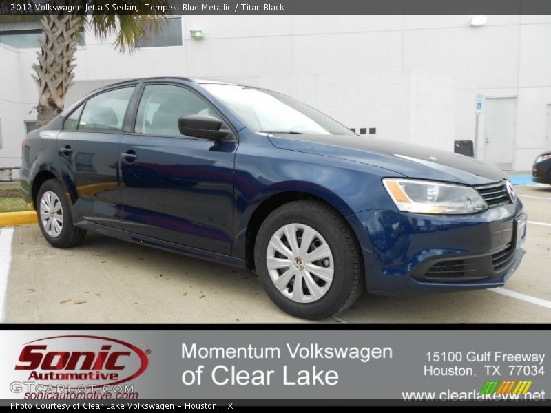 Tempest Blue Metallic / Titan Black 2012 Volkswagen Jetta S Sedan