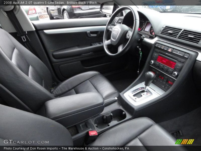Brilliant Black / Black 2008 Audi A4 2.0T quattro S-Line Sedan