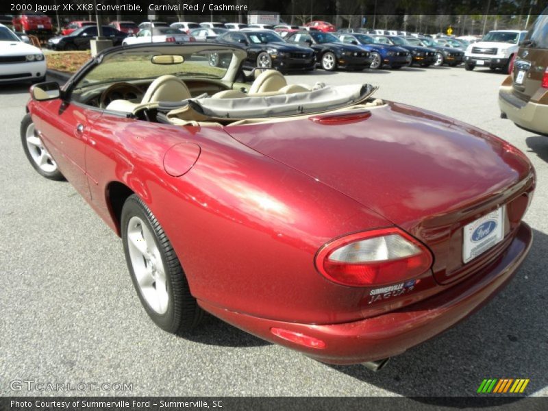 Carnival Red / Cashmere 2000 Jaguar XK XK8 Convertible