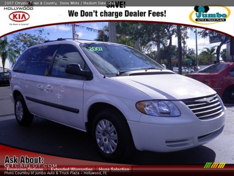 Stone White / Medium Slate Gray 2007 Chrysler Town & Country