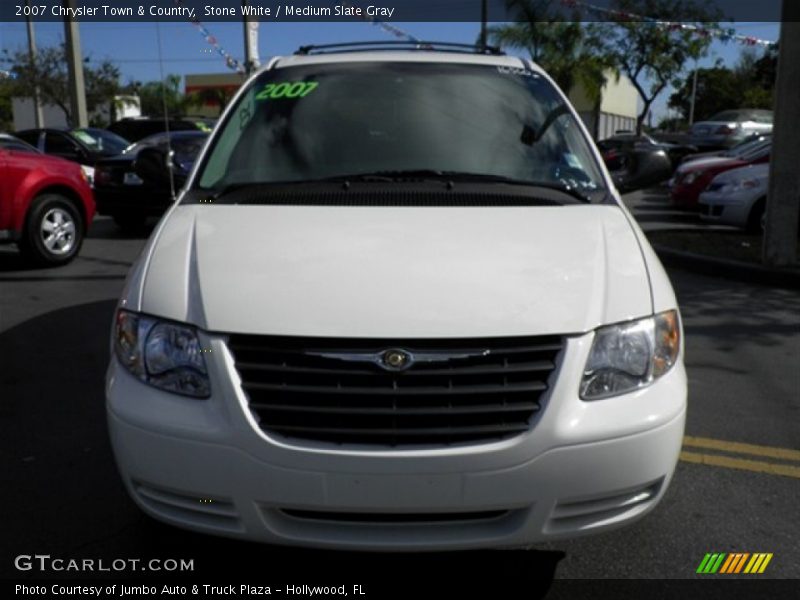 Stone White / Medium Slate Gray 2007 Chrysler Town & Country