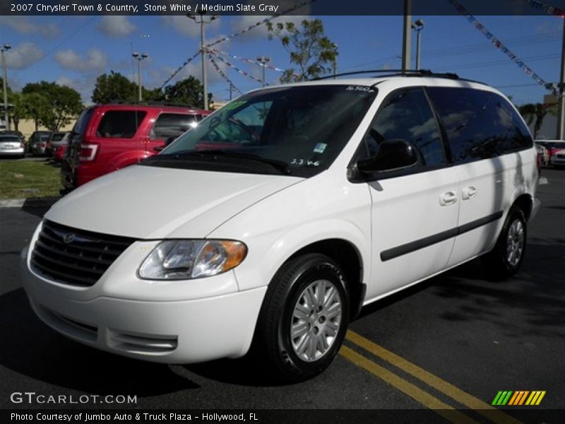 Stone White / Medium Slate Gray 2007 Chrysler Town & Country