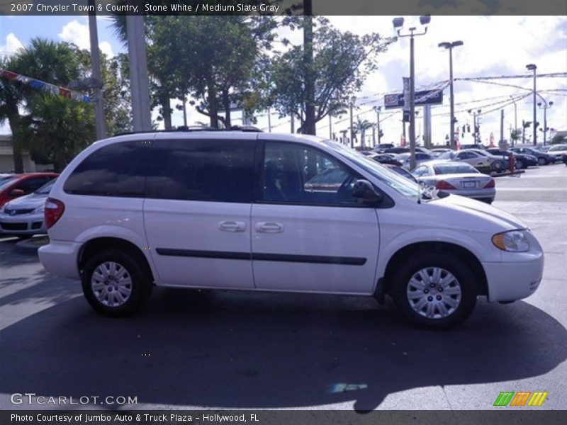 Stone White / Medium Slate Gray 2007 Chrysler Town & Country