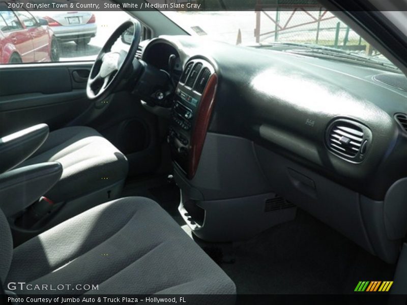Stone White / Medium Slate Gray 2007 Chrysler Town & Country