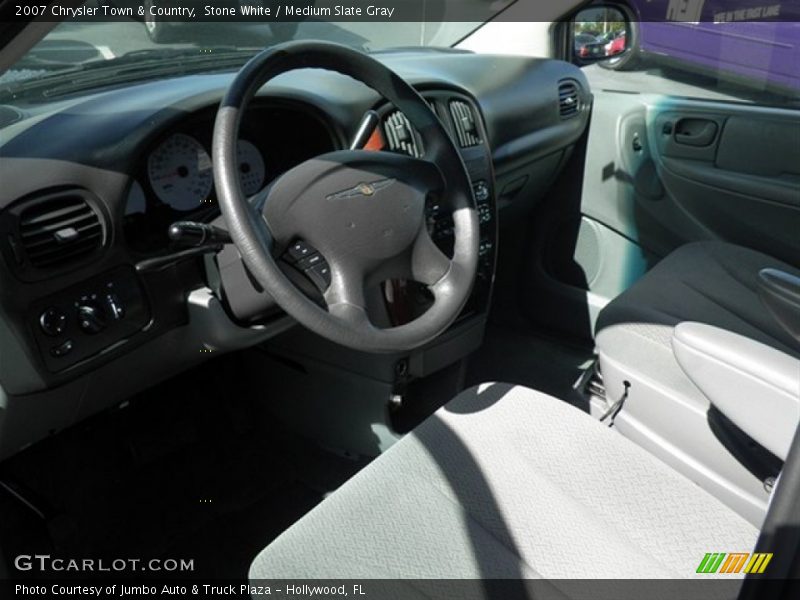 Stone White / Medium Slate Gray 2007 Chrysler Town & Country