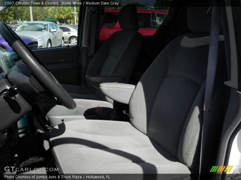 Stone White / Medium Slate Gray 2007 Chrysler Town & Country