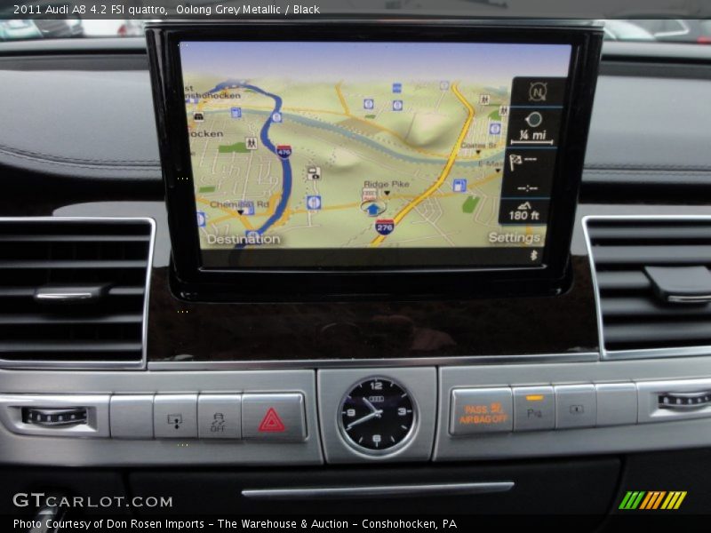 Oolong Grey Metallic / Black 2011 Audi A8 4.2 FSI quattro