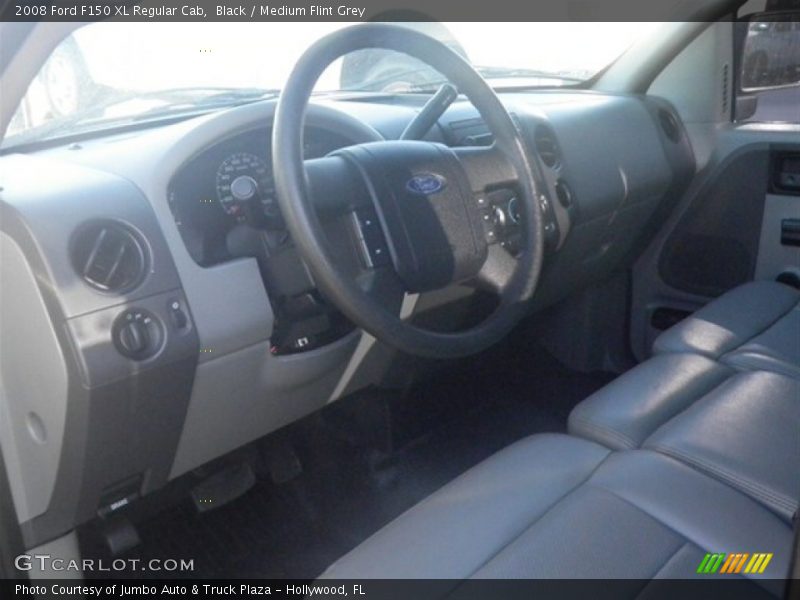 Black / Medium Flint Grey 2008 Ford F150 XL Regular Cab
