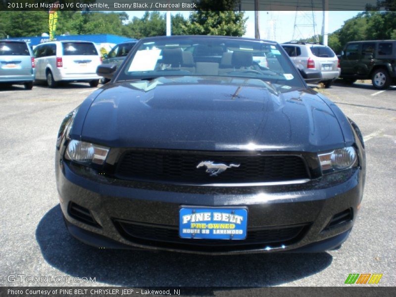 Ebony Black / Charcoal Black 2011 Ford Mustang V6 Convertible