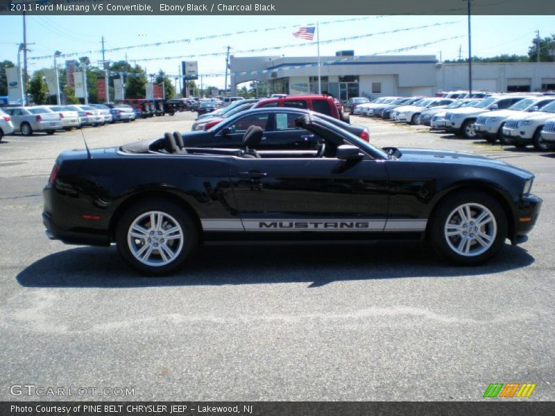 Ebony Black / Charcoal Black 2011 Ford Mustang V6 Convertible
