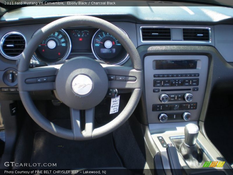 Ebony Black / Charcoal Black 2011 Ford Mustang V6 Convertible