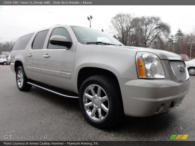 Silver Birch Metallic / Ebony 2009 GMC Yukon XL Denali AWD
