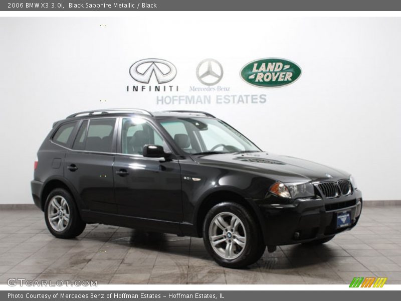 Black Sapphire Metallic / Black 2006 BMW X3 3.0i