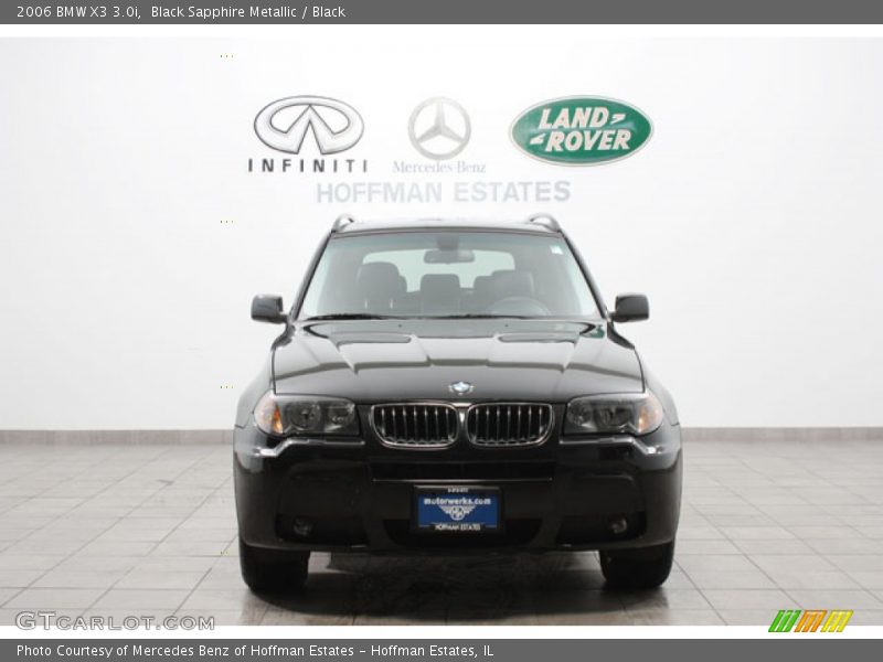 Black Sapphire Metallic / Black 2006 BMW X3 3.0i