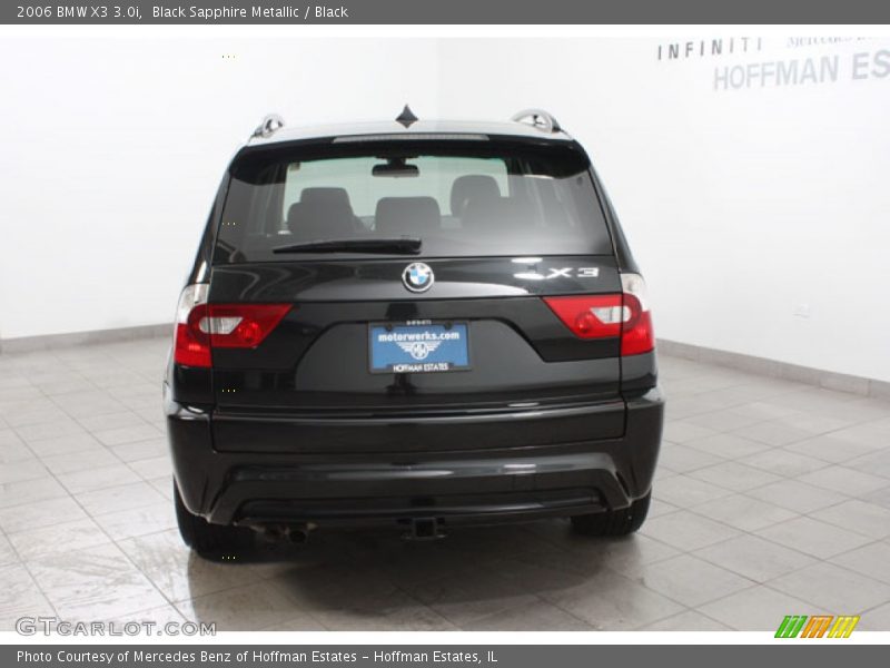 Black Sapphire Metallic / Black 2006 BMW X3 3.0i